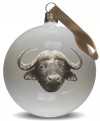 Christmas ball with buffalo-print