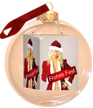 FOTOKUGEL Weihnachtsfrau