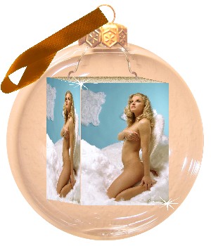 Fotokugel, Christbaumkugel mit Foto Weihnachtsfrau, Weihnachtskugel mit Foto
