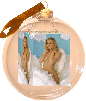Fotokugel, Christbaumkugel mit Foto Weihnachtsfrau, Weihnachtskugel mit Foto