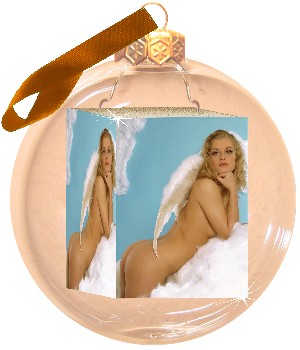 Fotokugel, Christbaumkugel mit Foto Weihnachtsfrau, Weihnachtskugel mit Foto