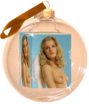 Fotokugel, Christbaumkugel mit Foto Weihnachtsfrau