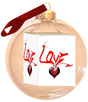 FOTOKUGEL, Weihnachtskugel mit Foto, Love, Liebe