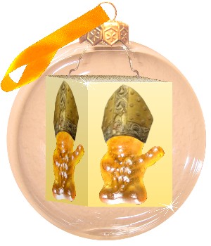 FOTOKUGEL, Weihnachtskugel mit Foto, Papst, Gummib�r